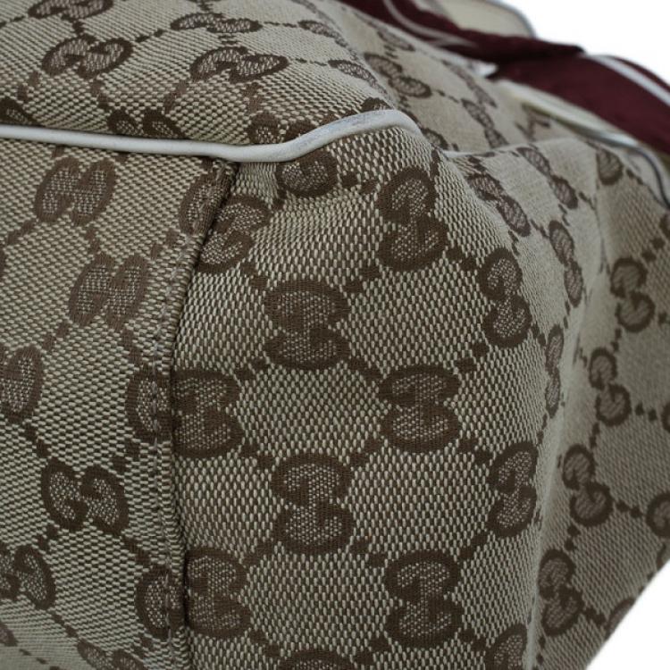 Pre Owned Gucci GG Canvas Positano Scarf Tote