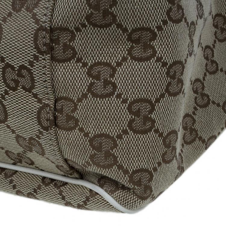 Pre Owned Gucci GG Canvas Positano Scarf Tote