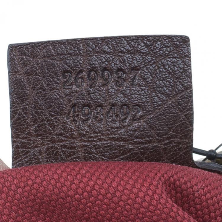 Pre Owned Gucci Brown Leather Travel Bag