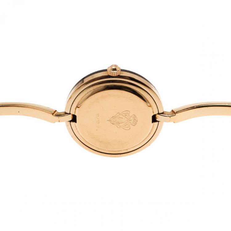 Pre Owned Gucci White Stainless Steel 11/12 Women's Wristwatch 24MM