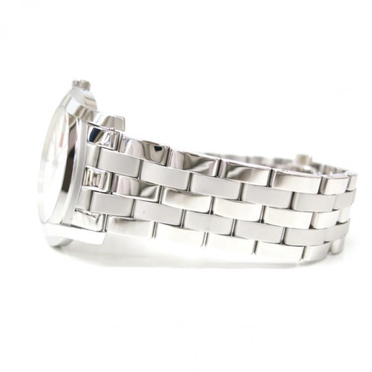 Pre Owned Gucci Wristwatch SS White Mens 5500XL
