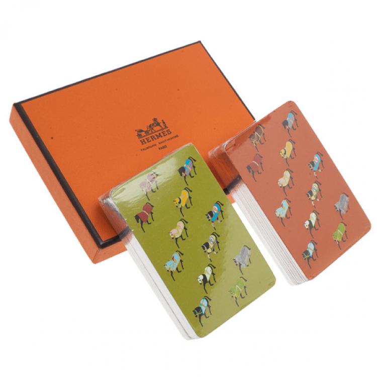 Pre Owned Hermes 2 Deck Playing Cards