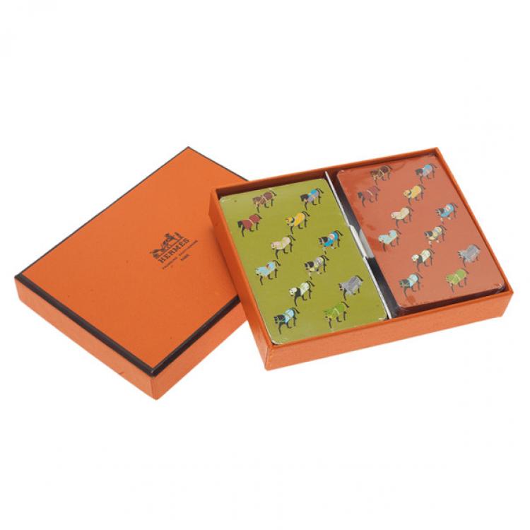 Pre Owned Hermes 2 Deck Playing Cards