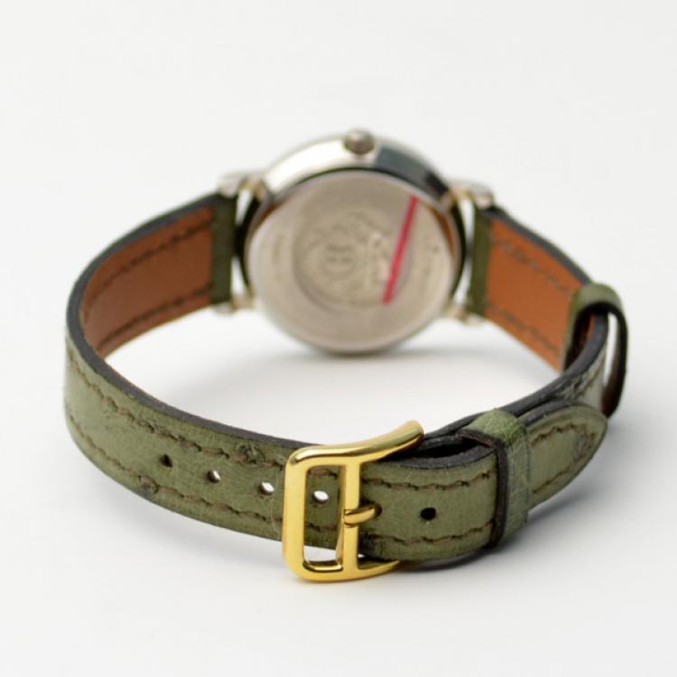 Pre Owned Hermes 18K Gold SS Ladies Wristwatch