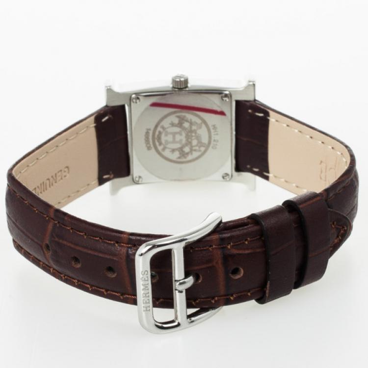 Pre Owned Hermes Heure H SS Ladies Wristwatch 