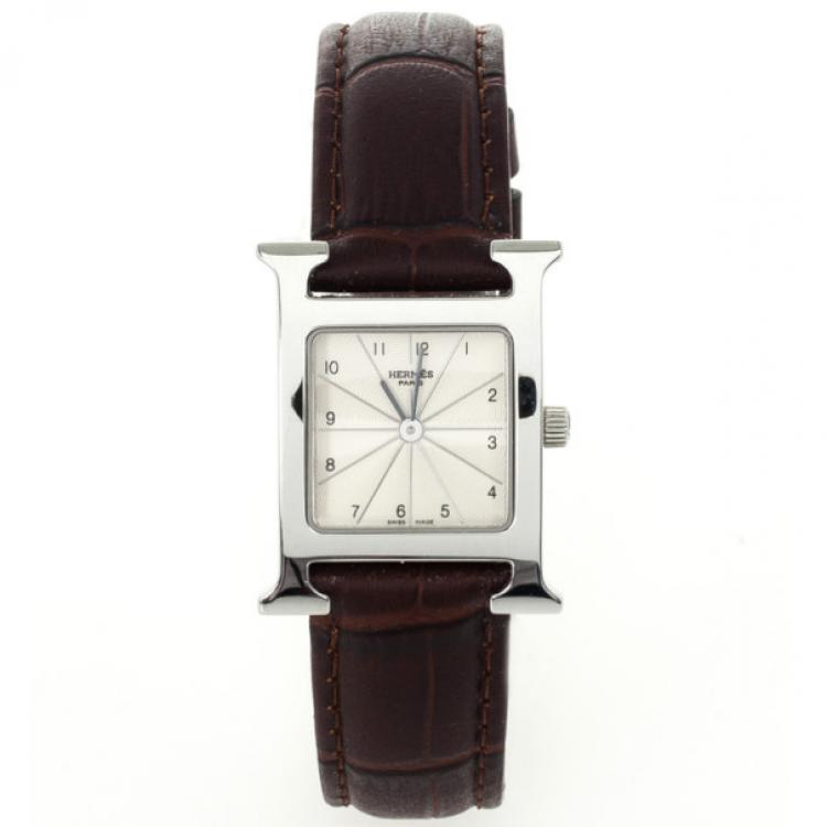 Pre Owned Hermes Heure H SS Ladies Wristwatch 