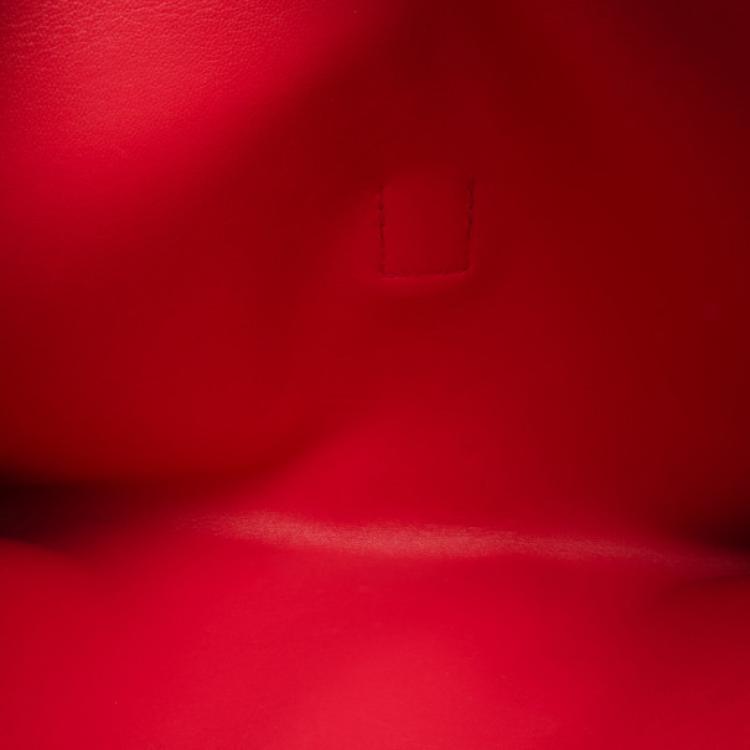 Pre Owned Hermes Jige Clutch Red Box Calf