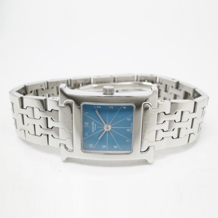 Pre Owned Hermes H SS Womens Wristwatch 21 MM