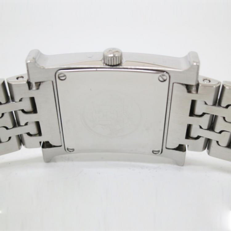 Pre Owned Hermes H SS Womens Wristwatch 21 MM