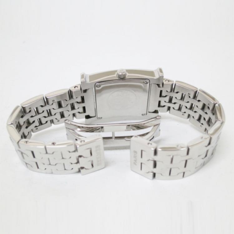 Pre Owned Hermes H SS Womens Wristwatch 21 MM