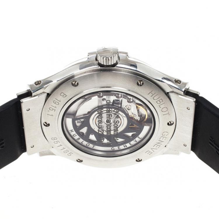 Pre Owned Hublot Classic SS Power Reserve Mens Wristwatch 41.6 MM