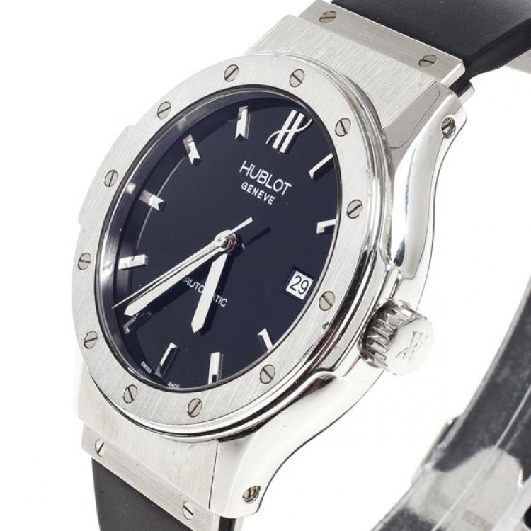Pre Owned Hublot Classic SS Power Reserve Mens Wristwatch 41.6 MM