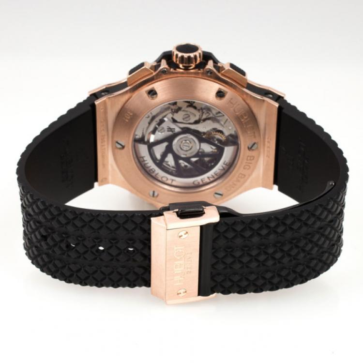 Pre Owned Hublot 18 K Yellow Gold Titanium Big Bang Mens Chronograph 48 MM