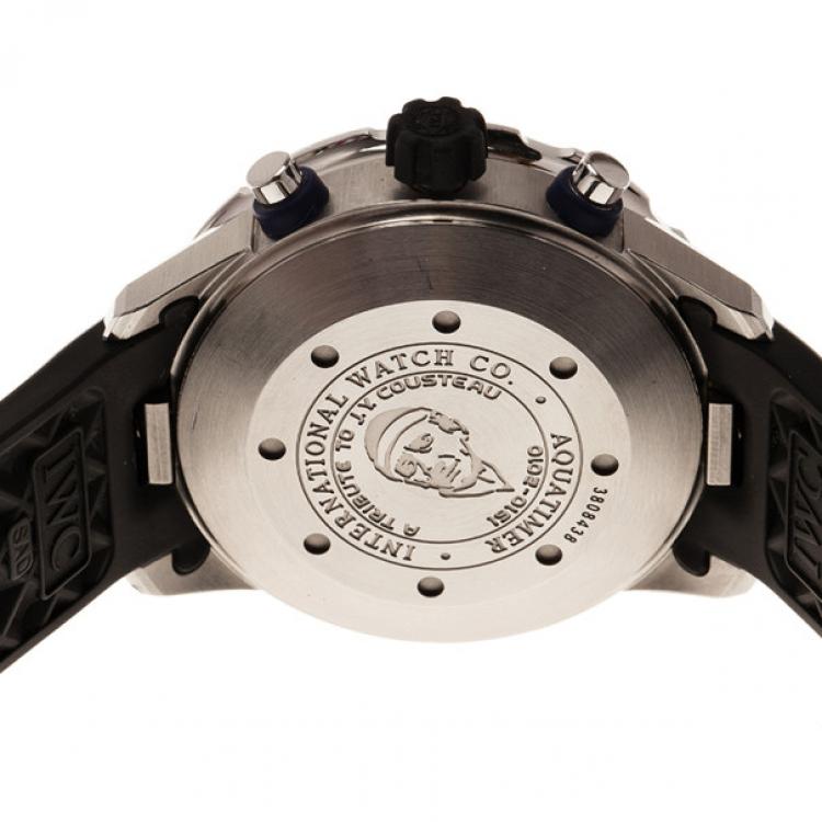 Pre Owned IWC Black Stainless Steel Limited Edition Aquatimer Men's Wristwatch 46MM