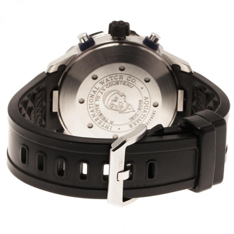 Pre Owned IWC Black Stainless Steel Limited Edition Aquatimer Men's Wristwatch 46MM