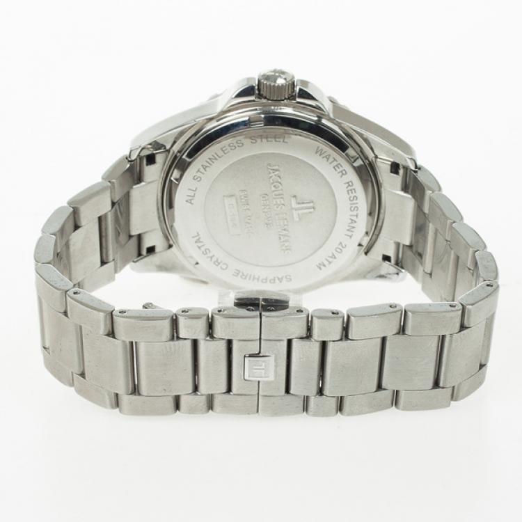 Pre Owned Jacques Lemans G-194 Stainless Steel Quartz Mens Wristwatch 42 MM