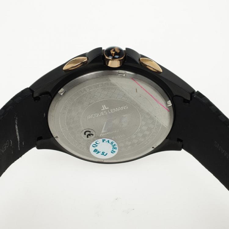 Pre Owned Jacques Lemans Monte Carlo F5016 SS Mens Wristwatch Tachymeter 48 MM