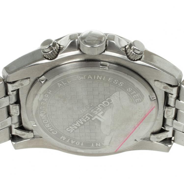 Pre Owned Jacques Lemans SS Chronograph Mens Wristwatch 43 MM