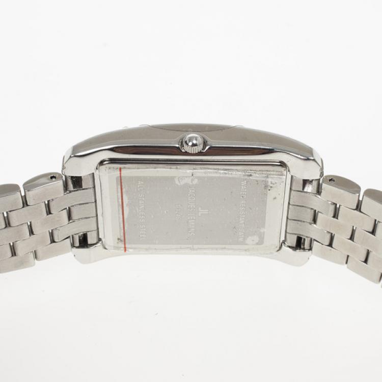 Pre Owned Jacques Lemans 1-1246 Stainless Steel Mens Watch 34 MM