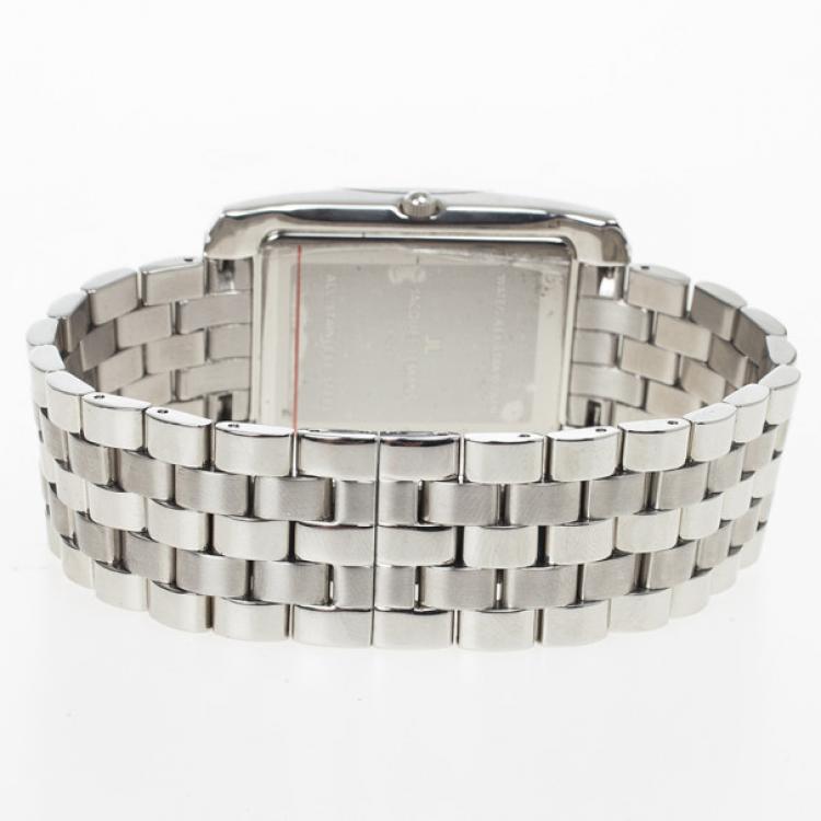 Pre Owned Jacques Lemans 1-1246 Stainless Steel Mens Watch 34 MM