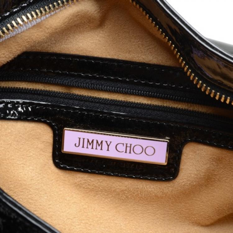 Pre Owned Jimmy Choo Sky Medium Patent Leather Hobo