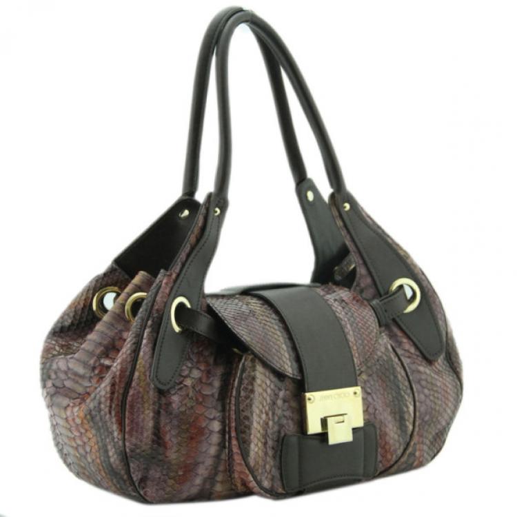 مملوكة مسبقًا Jimmy Choo Tie-Dye Python Rianne Satchel