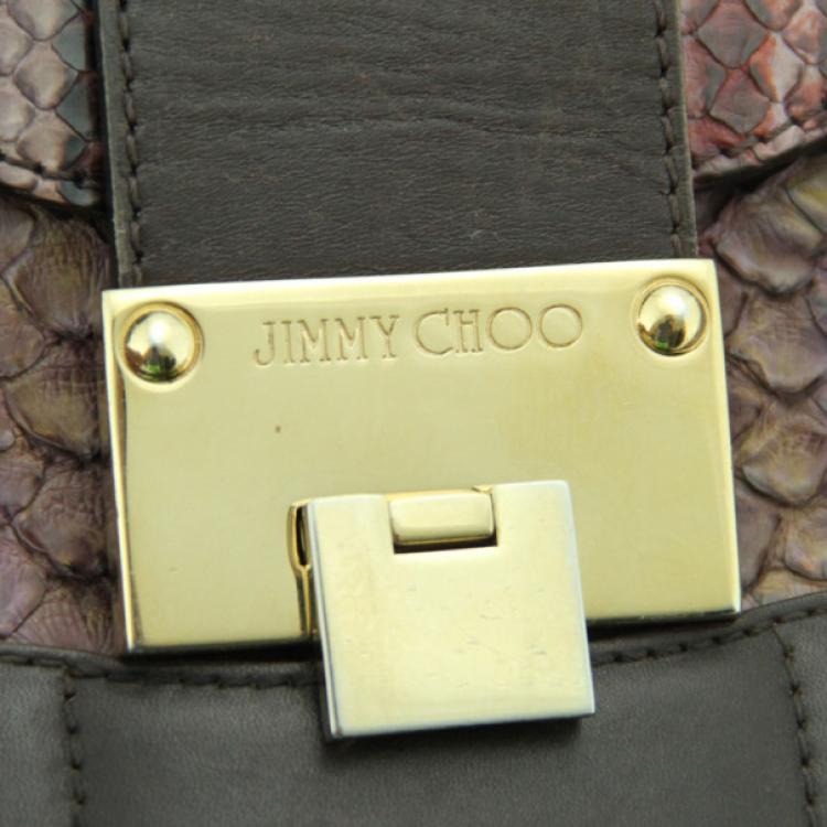 مملوكة مسبقًا Jimmy Choo Tie-Dye Python Rianne Satchel
