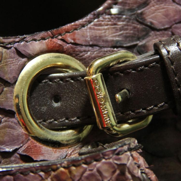 مملوكة مسبقًا Jimmy Choo Tie-Dye Python Rianne Satchel