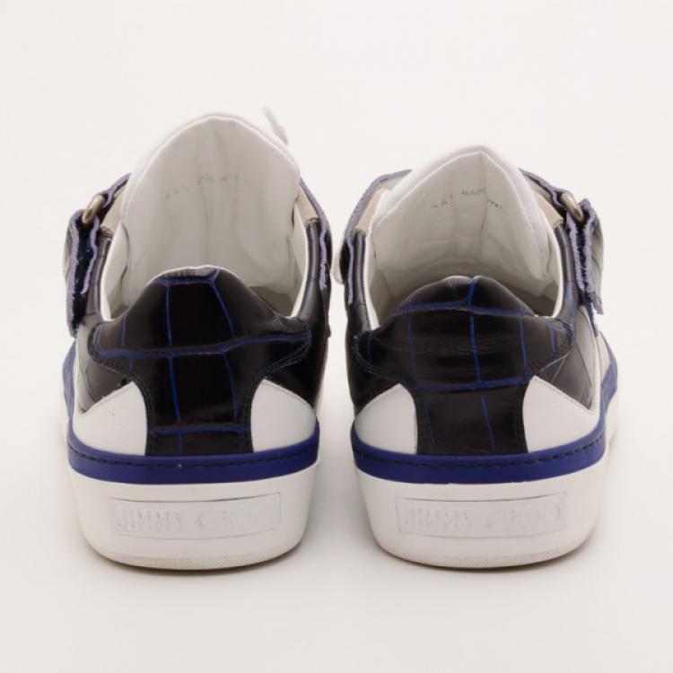 Pre Owned Jimmy Choo White Motcombe Sneakers Size 44.5