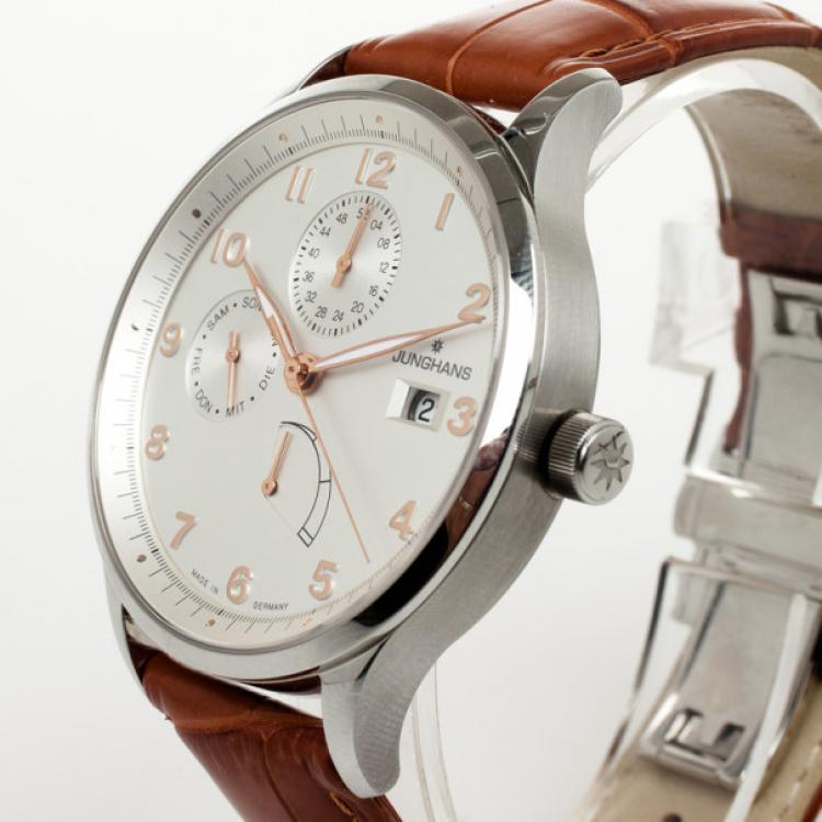 Pre Owned Junghans SS Arthur Attaché Power Reserve Mens Wristwatch 40 MM