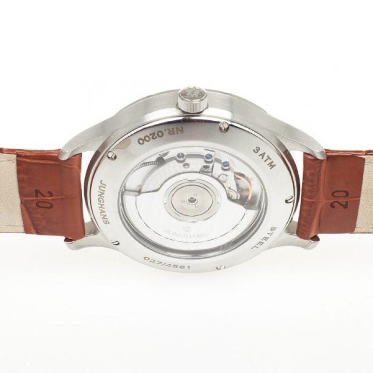Pre Owned Junghans SS Arthur Attaché Power Reserve Mens Wristwatch 40 MM