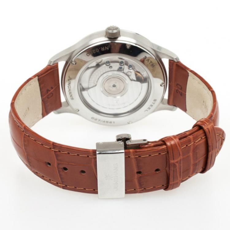 Pre Owned Junghans SS Arthur Attaché Power Reserve Mens Wristwatch 40 MM