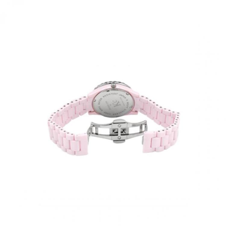 Pre Owned KC Diamond Ceramic SS Pink Ladies Wristwatch