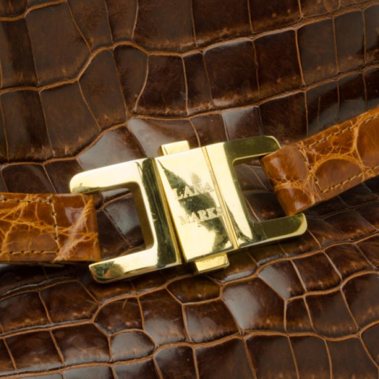 Pre Owned Lana Marks Medium Alligator Positano Tote
