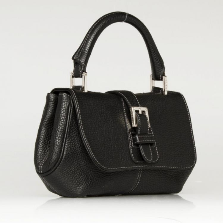 Pre Owned Loewe Black Leather Shoulder Bag
