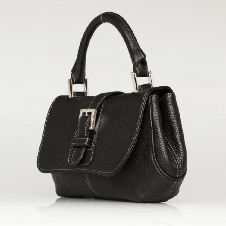 Pre Owned Loewe Black Leather Shoulder Bag