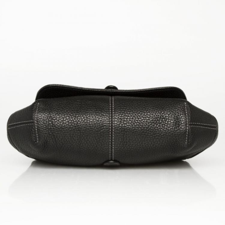 Pre Owned Loewe Black Leather Shoulder Bag