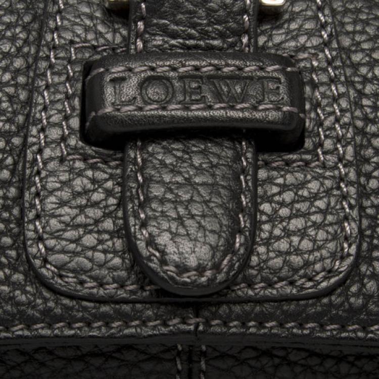 Pre Owned Loewe Black Leather Shoulder Bag