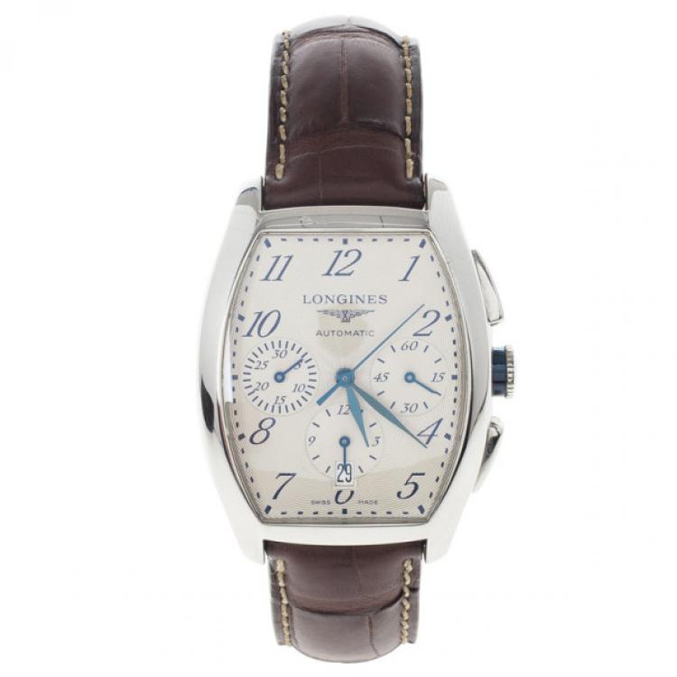 Pre Owned Longines Evidenza Chronometer SS Mens Wristwatch 34 MM