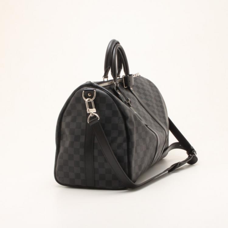 Pre Owned Louis Vuitton Keepall 45 Damier Graphite