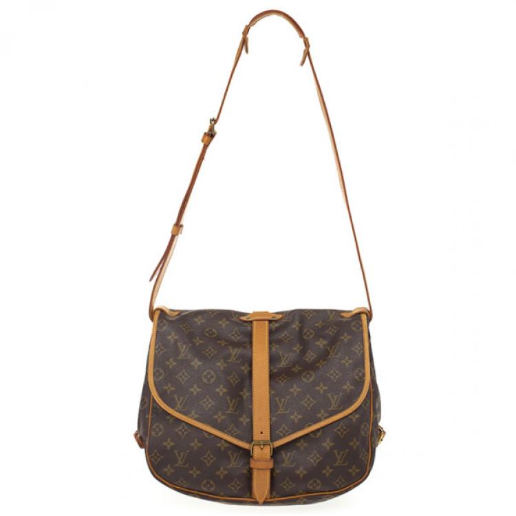 Pre Owned Louis Vuitton Monogram Saumur 35 Messenger