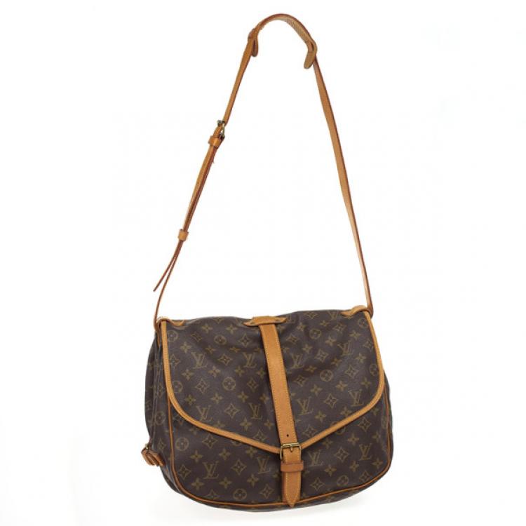 Pre Owned Louis Vuitton Monogram Saumur 35 Messenger