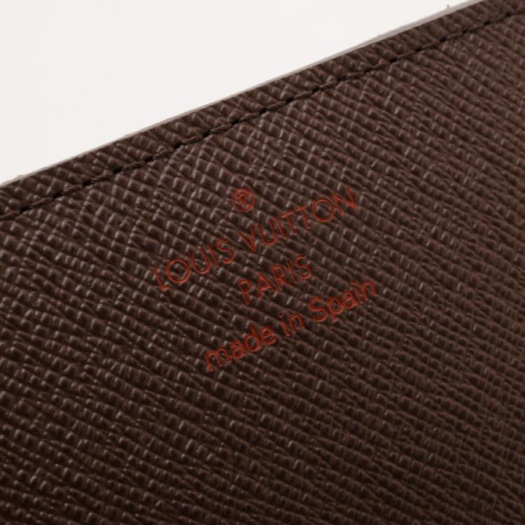 Pre Owned Louis Vuitton Damier Ebene Business Card Holder