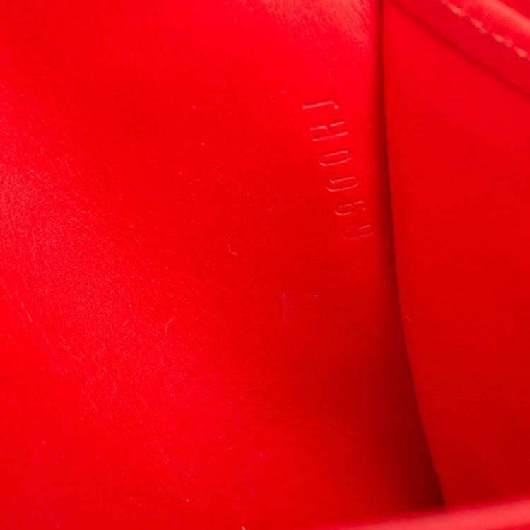 Pre Owned Louis Vuitton Sarah Sunset Orange Vernis Wallet
