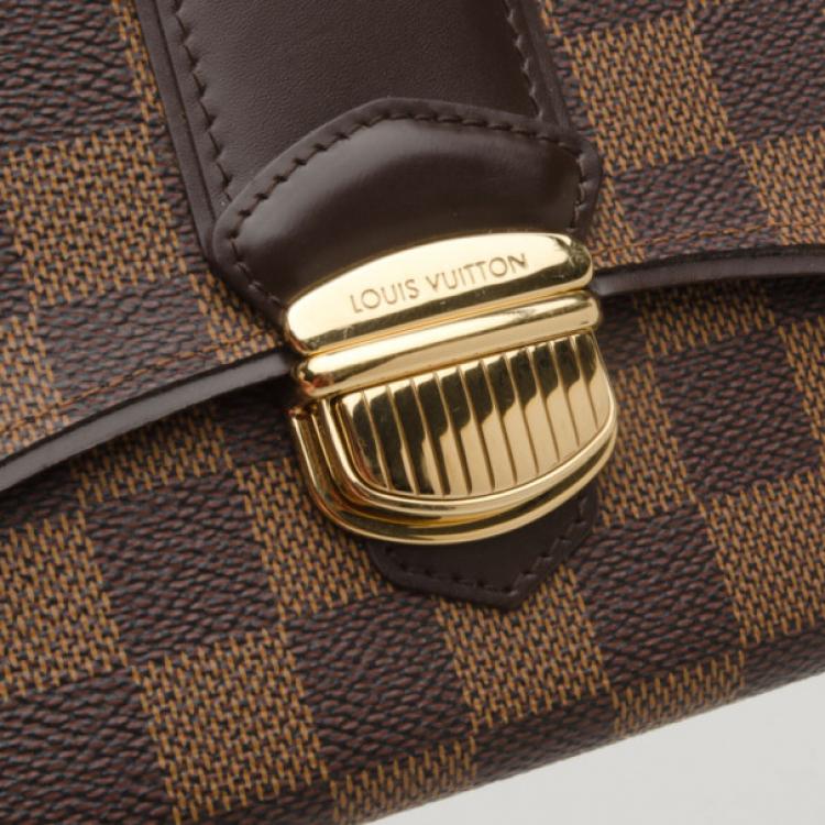 Pre Owned Louis Vuitton Damier Ebene Sistina Wallet 