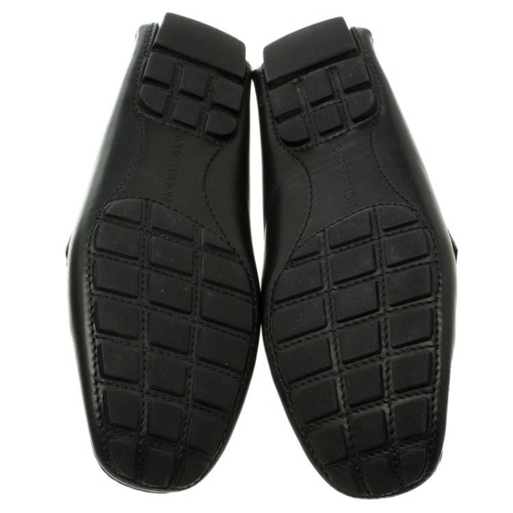 Pre Owned Louis Vuitton Black Leather Monte Carlo Loafers Size 40
