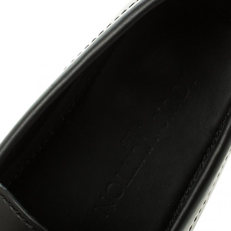Pre Owned Louis Vuitton Black Leather Monte Carlo Loafers Size 40