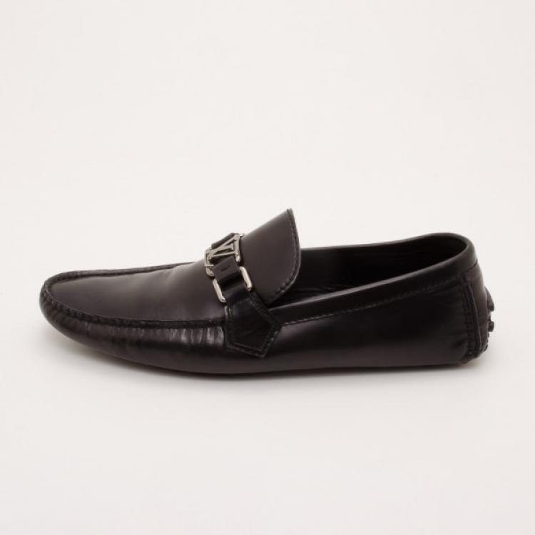 Pre Owned Louis Vuitton Black Leather Monte Carlo Loafers Size 40