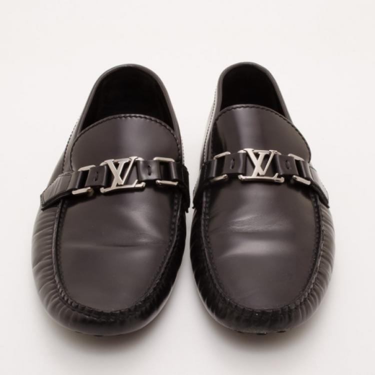Pre Owned Louis Vuitton Black Leather Monte Carlo Loafers Size 40