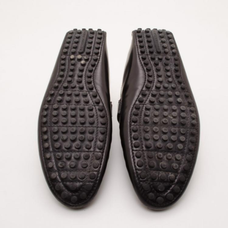 Pre Owned Louis Vuitton Black Leather Monte Carlo Loafers Size 40